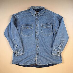Levi's Denim Plaid Blanket Lined Jacket Men’s Larger. Vintage AN#108480